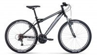 Велосипед FORWARD FLASH 26 1.0 (26" 21 ск. рост. 15") 2022, черный/серый