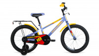 Велосипед FORWARD METEOR 18 (18" 1 ск.) 2022, серый/желтый