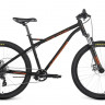 Велосипед FORWARD FLASH 26 2.0 D (26" 8 ск. рост. 15") 2024, черный/оранжевый