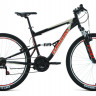 Велосипед FORWARD RAPTOR 27,5 1.0 (27,5" 18 ск. рост. 16") 2022, черный/красный