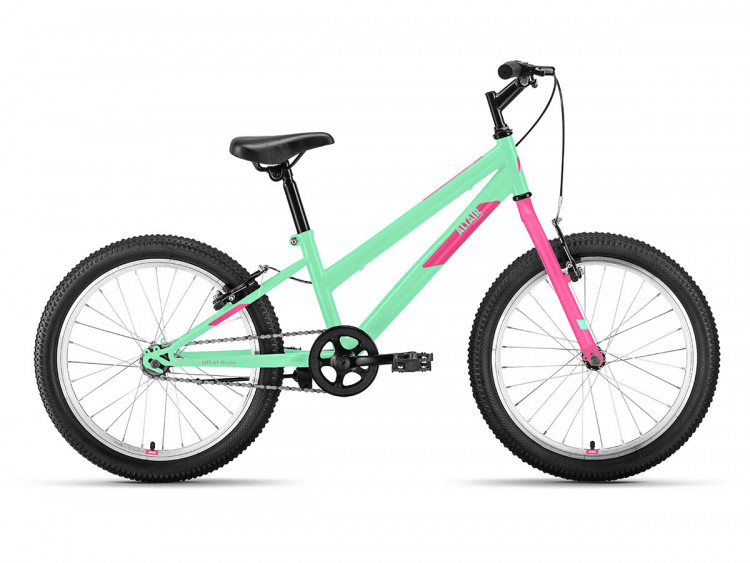 Велосипед ALTAIR MTB HT 20 LOW (20" 1 ск. рост. 10.5") 2022, мятный/розовый