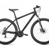 Велосипед FORWARD SPORTING 29 2.1 D (29" 21 ск. рост. 17") 2023, черный/темно-серый