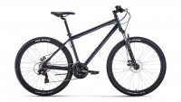 велосипед FORWARD SPORTING 27,5 2.0 disc (27,5" 21 ск. рост 17") 2019-2020, серый/черный