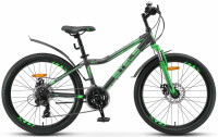 STELS Велосипед Navigator-410 MD 21-sp (12" Черный/зеленый) V010