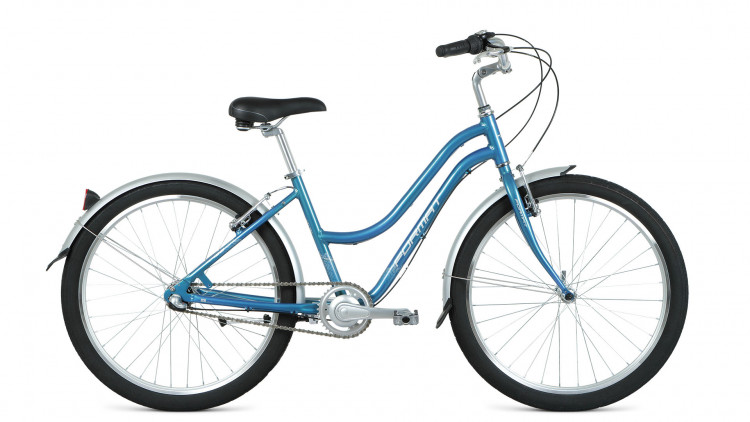 Велосипед FORMAT 7732 (26" 3 ск. рост OS) 2020-2021, серо-голубой