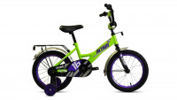 Велосипед ALTAIR KIDS 16 (16" 1 ск.) 2022, ярко-зеленый/фиолетовый