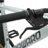 Велосипед FORWARD SPORTING 29 XX D (29" 9 ск. рост. 17") 2022, серебристый/фиолетовый