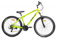 Велосипед SKIF MTB HT 27,5 (27,5" 21 ск. рост. 17") 2022, ярко-зеленый/черный, амортизационная вилка
