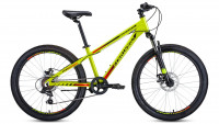 велосипед FORWARD TWISTER 24 2.0 disc (24" 7 ск. рост 13") 2019-2020, желтый/черный