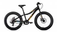 Велосипед FORWARD BIZON MICRO 20 (20" 7 ск. рост 11") 2020-2021, черный/желтый, RBKW1Q307002