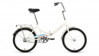 Велосипед FORWARD ARSENAL 20 1.0 (20" 1 ск. рост. 14" скл.) 2022, белый/оранжевый
