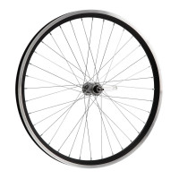 Колесо в сборе, 700C, Переднее, WZ-201FQR, 32 отв., 100 мм, 9 мм (эксцентрик), V-Brake, Двустеночный