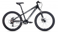 велосипед FORWARD TWISTER 24 2.0 disc (24" 7 ск. рост 13") 2019-2020, черный/серый