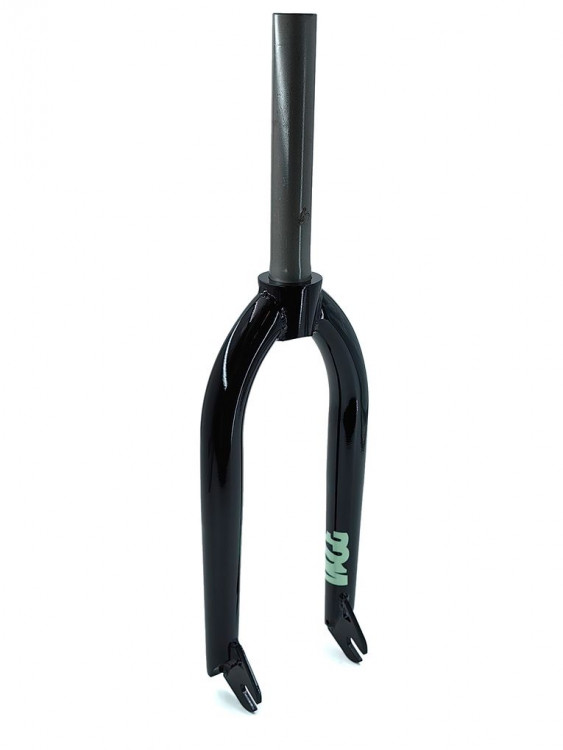 Вилка жесткая 20", BMX, шток 1 1/8" - 170 мм, под ось 9х100 мм, черная/светло-зеленая
