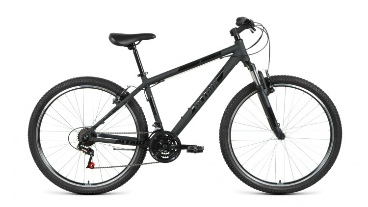 Велосипед ALTAIR AL 27,5 V (27,5" 21 ск. рост 15") 2020-2021, черный матовый/черный
