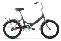 Велосипед FORWARD ARSENAL 20 1.0 (20" 1 ск. рост. 14" скл.) 2022, темно-серый/бирюзовый