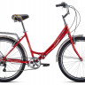 Велосипед FORWARD SEVILLA 26 2.0 (26" 6 ск. рост. 18.5" скл.) 2022, красный/белый