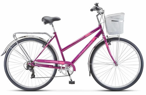 Велосипед STELS Navigator-355 V 28" (20" Пурпурный) Z010 с корзинкой