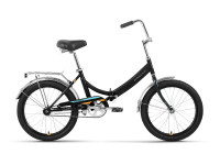 Велосипед FORWARD ARSENAL 20 1.0 (20" 1 ск. рост. 14" скл.) 2022, черный/оранжевый