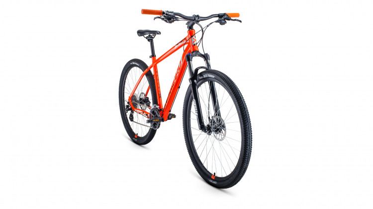 Велосипед FORWARD APACHE 29 X (29" 16 ск. рост 17") 2020-2021, оранжевый/черный
