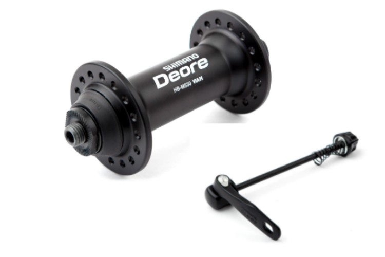 Втулк. пер. Shimano Deore, HB-M530, 32 отв, QR (черн.) 133мм,