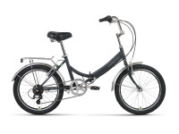 Велосипед FORWARD ARSENAL 20 2.0 (20" 6 ск. рост. 14" скл.) 2022, темно-серый/зеленый