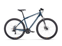 Велосипед FORWARD APACHE 29 2.0 D CLASSIC (29" 21 ск. рост. 21") 2022, темно-синий/серебристый