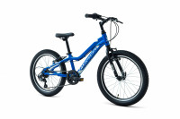 Велосипед FORWARD TWISTER 20 1.0 (20" 7 ск. рост. 10") 2022, синий/белый