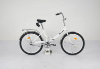 Велосипед KAMA 24 (24" 1 ск. рост. 16" скл.) 2024, белый/серебристый