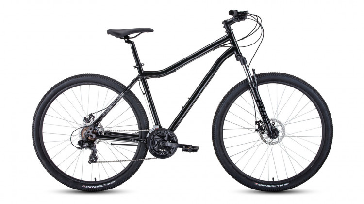 велосипед FORWARD SPORTING 29 2.0 disc (29" 21 ск. рост 17") 2019-2020, черный