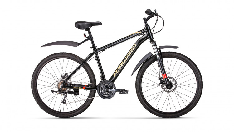 велосипед FORWARD HARDI 26 2.0 disc (26" 21ск рост 17'') черный 2019