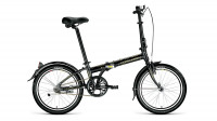 Велосипед FORWARD ENIGMA 20 1.0 (20" 1 ск. рост 11" скл.) 2020-2021, черный/бежевый
