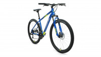 велосипед FORWARD APACHE 27,5 2.2 S disc (27,5" 21 ск. рост 15") 2020-2021, синий/зеленый