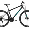 Велосипед FORWARD SPORTING 29 2.0 D (29" 8 ск. рост. 19") 2023, черный/бирюзовый
