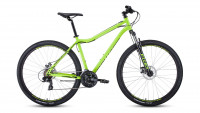 велосипед FORWARD SPORTING 29 2.0 disc (29" 21 ск. рост 19") 2019-2020, светло-зеленый/черный