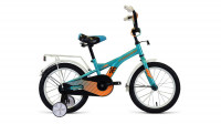 Велосипед FORWARD CROCKY 16 (16" 1 ск.) 2022, бирюзовый/оранжевый