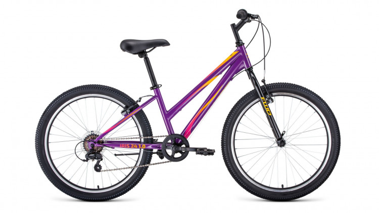 велосипед FORWARD IRIS 24 1.0 (24" 6 ск. рост 13") 2019-2020, фиолетовый