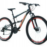 Велосипед FORWARD RAPTOR 27,5 2.0 D (27,5" 18 ск. рост. 16") 2022, черный/красный