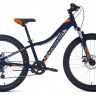Велосипед FORWARD TWISTER 24 2.0 D (24" 7 ск. рост. 12") 2024, темно-синий/оранжевый