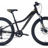 Велосипед FORWARD TWISTER 24 2.0 D (24" 7 ск. рост. 12") 2024, черный/бежевый