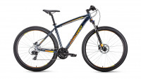 велосипед FORWARD NEXT 29 3.0 disc (29" 24 ск. рост 23") 2019-2020, серый/оранжевый