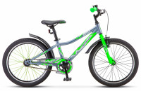 STELS Велосипед Pilot-210 20" Z010 (11" Серый/салатовый)