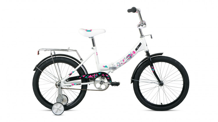Велосипед ALTAIR CITY KIDS 20 Compact (20" 1 ск. рост 13" скл.) 2020-2021,белый / серый