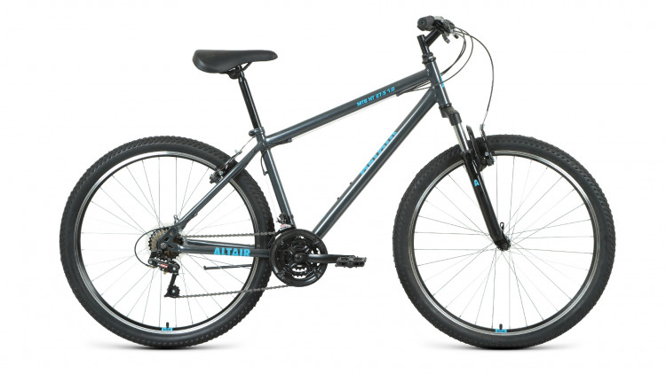 Велосипед ALTAIR MTB HT 27,5 1.0 (27,5" 21 ск. рост. 19") 2020-2021, темно-серый/мятный