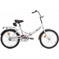 Велосипед KAMA LITE 20 (20" 8 ск. рост. 14" скл.) 2024, белый/серебристый