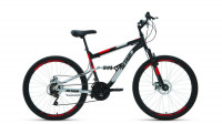 Велосипед ALTAIR MTB FS 26 2.0 disc (26" 18 ск. рост 18") 2020-2021, черный/красный