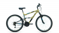 Велосипед ALTAIR MTB FS 26 1.0 (26" 18 ск. рост. 16") 2022, бежевый/черный