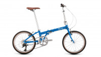 Велосипед KAMA LITE 20 (20" 8 ск. рост. 14" скл.) 2024, голубой/серебристый