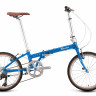 Велосипед KAMA LITE 20 (20" 8 ск. рост. 14" скл.) 2024, голубой/серебристый