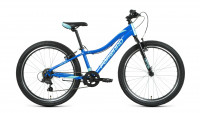 Велосипед FORWARD JADE 24 1.0 (24" 7 ск. рост. 12") 2022, синий/бирюзовый